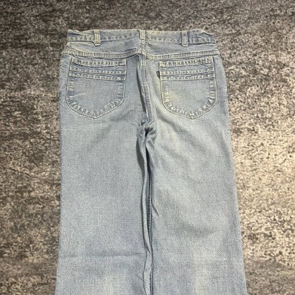 Vintage 70s Levi's Strauss Jeans 31x34 Light Blue Straight Flare Western - Picture 3 of 16